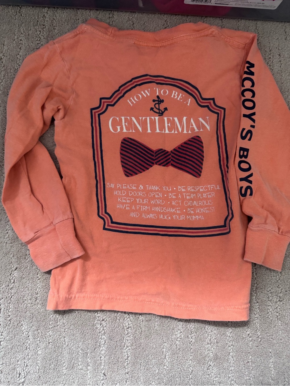 Comfort Colors Peach Graphic Long Sleeve Tee